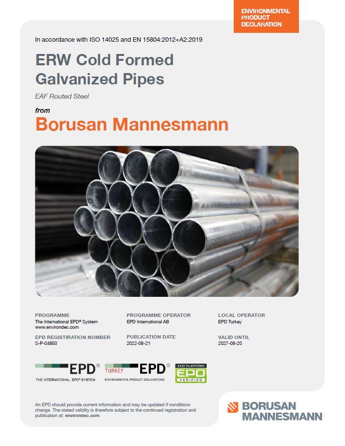 ERW Cold Formed Galvanized Pipes