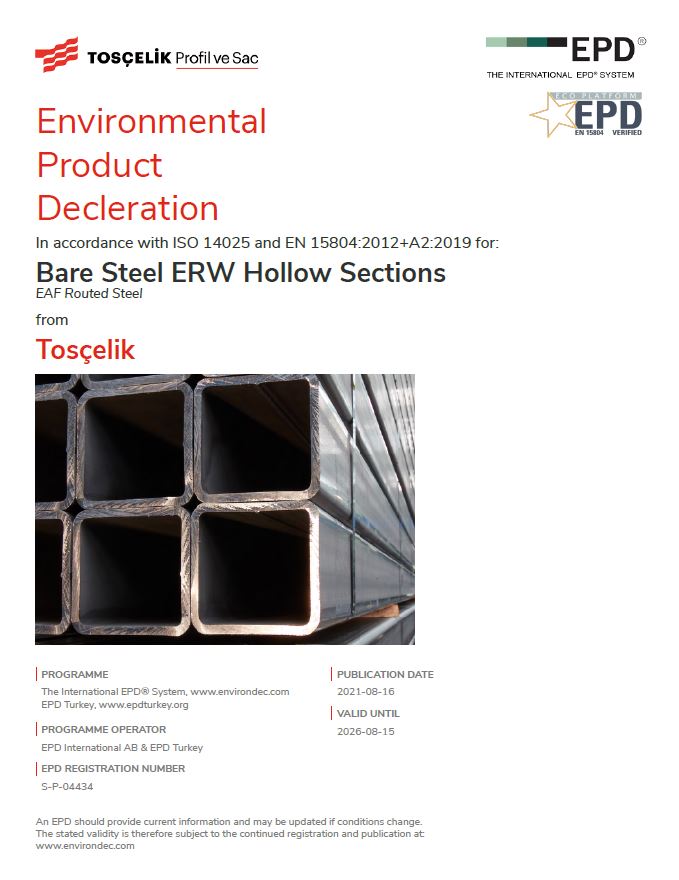 Bare Steel ERW Hollow Sections
