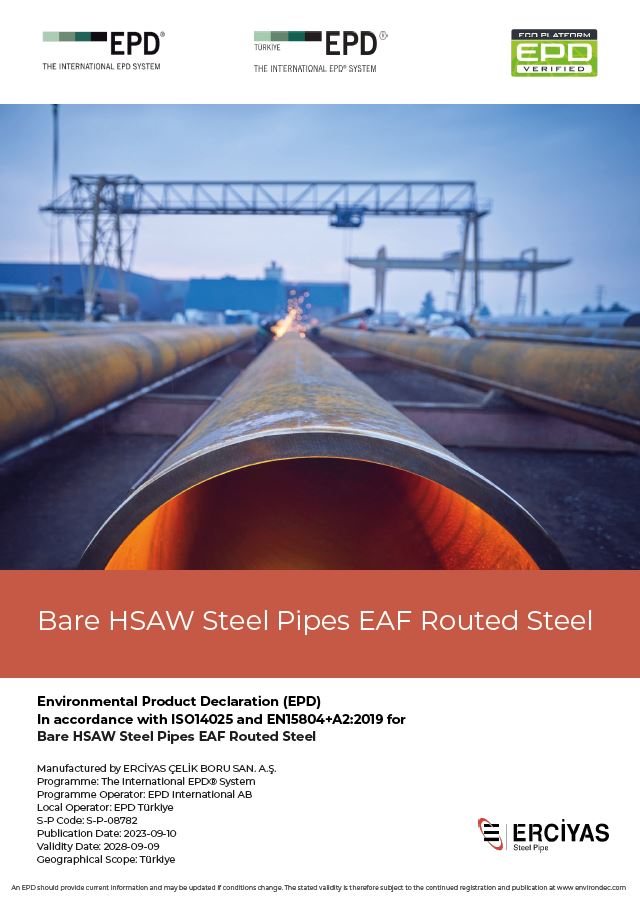 Bare HSAW Steel Pipes EAF Routed Steel