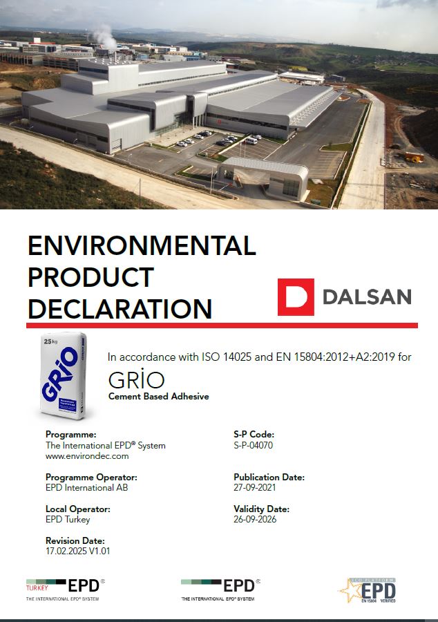 GRİO-Cement Based Adhesive