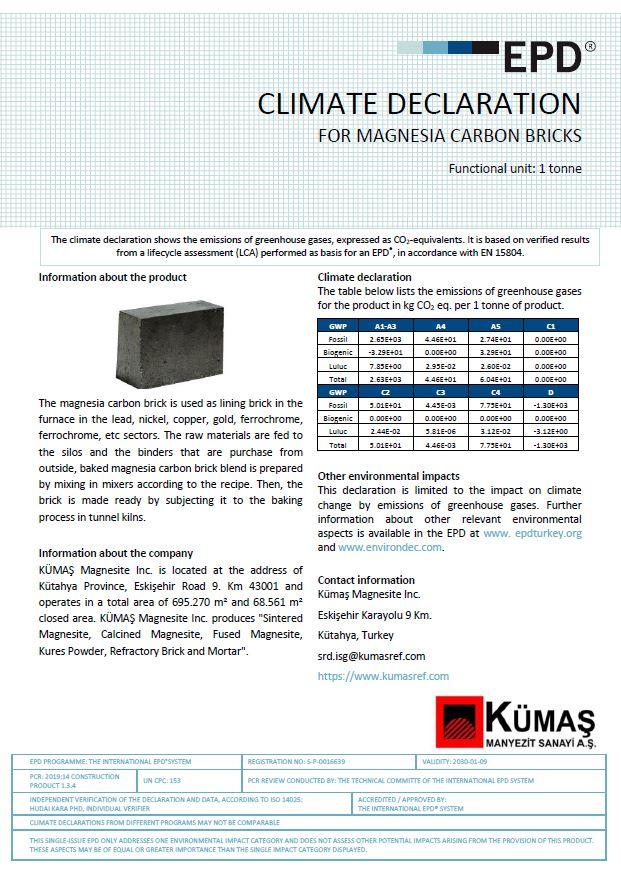 MAGNESIA CARBON BRICKS