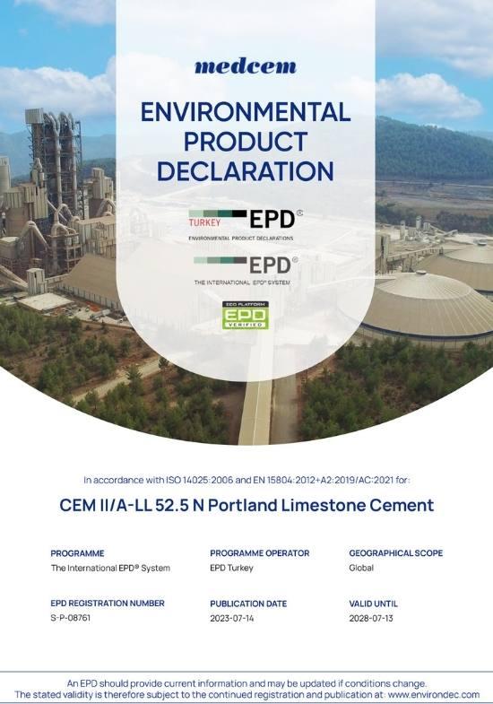 CEM II/A-LL 52.5 N Portland Kireç Taşı Çimentosu