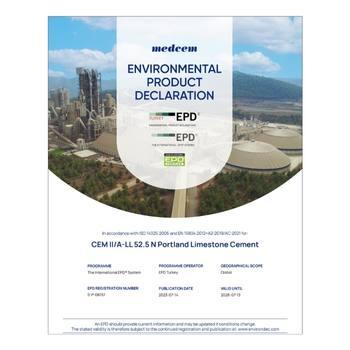 CEM II/A-LL 52.5 N Portland Kireç Taşı Çimentosu