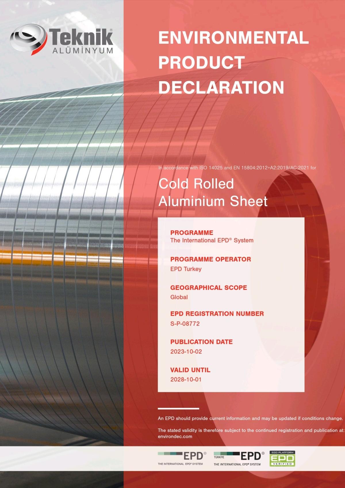 Soğuk Haddelenmiş Alüminyum Levha