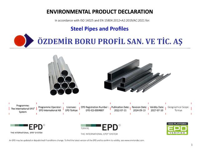 Çelik Borular ve Profiller