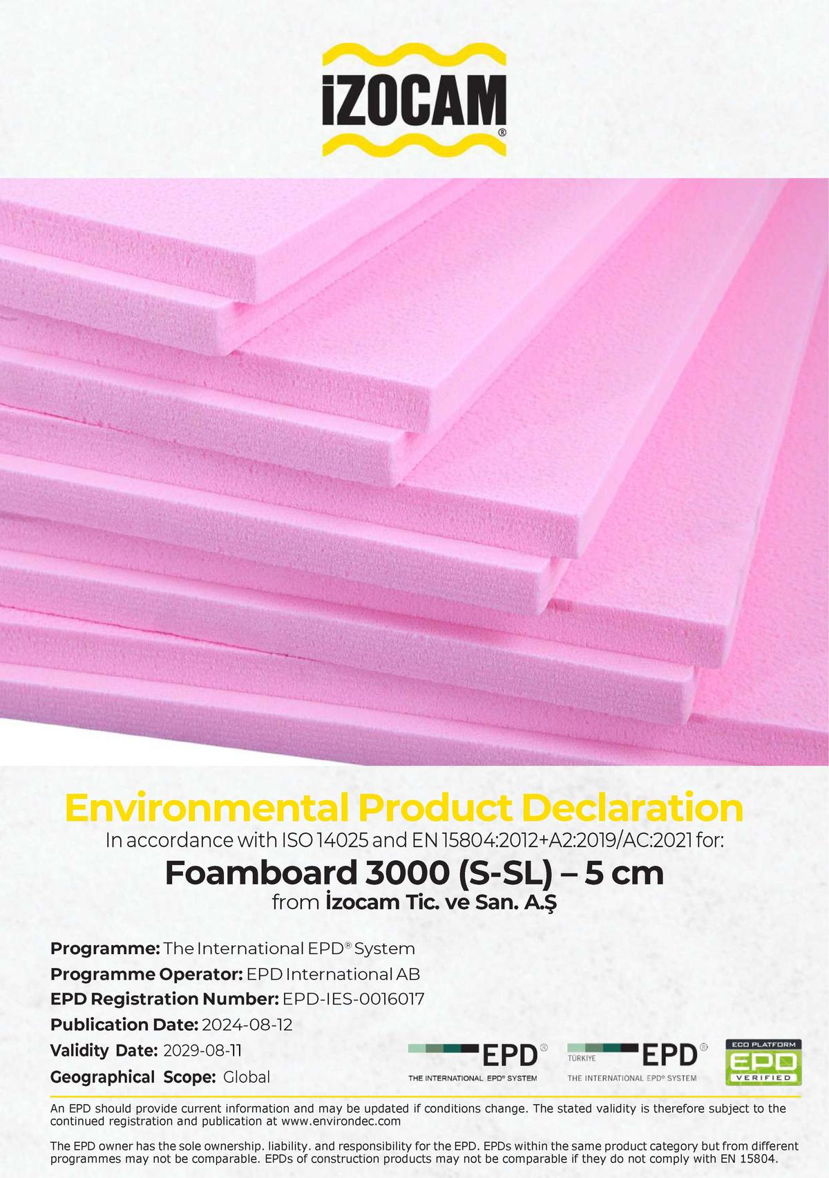 Foamboard 3000 (S-SL) – 5 cm