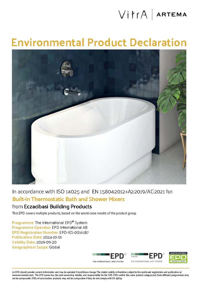 Built-In Thermostatic Bath and Shower Mixers