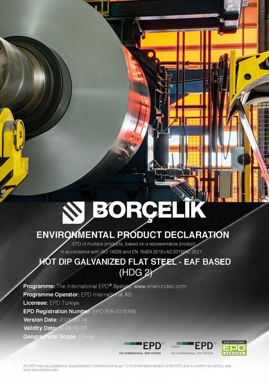 HOT DIP GALVANIZED FLAT STEEL - EAF BASED (HDG 2)