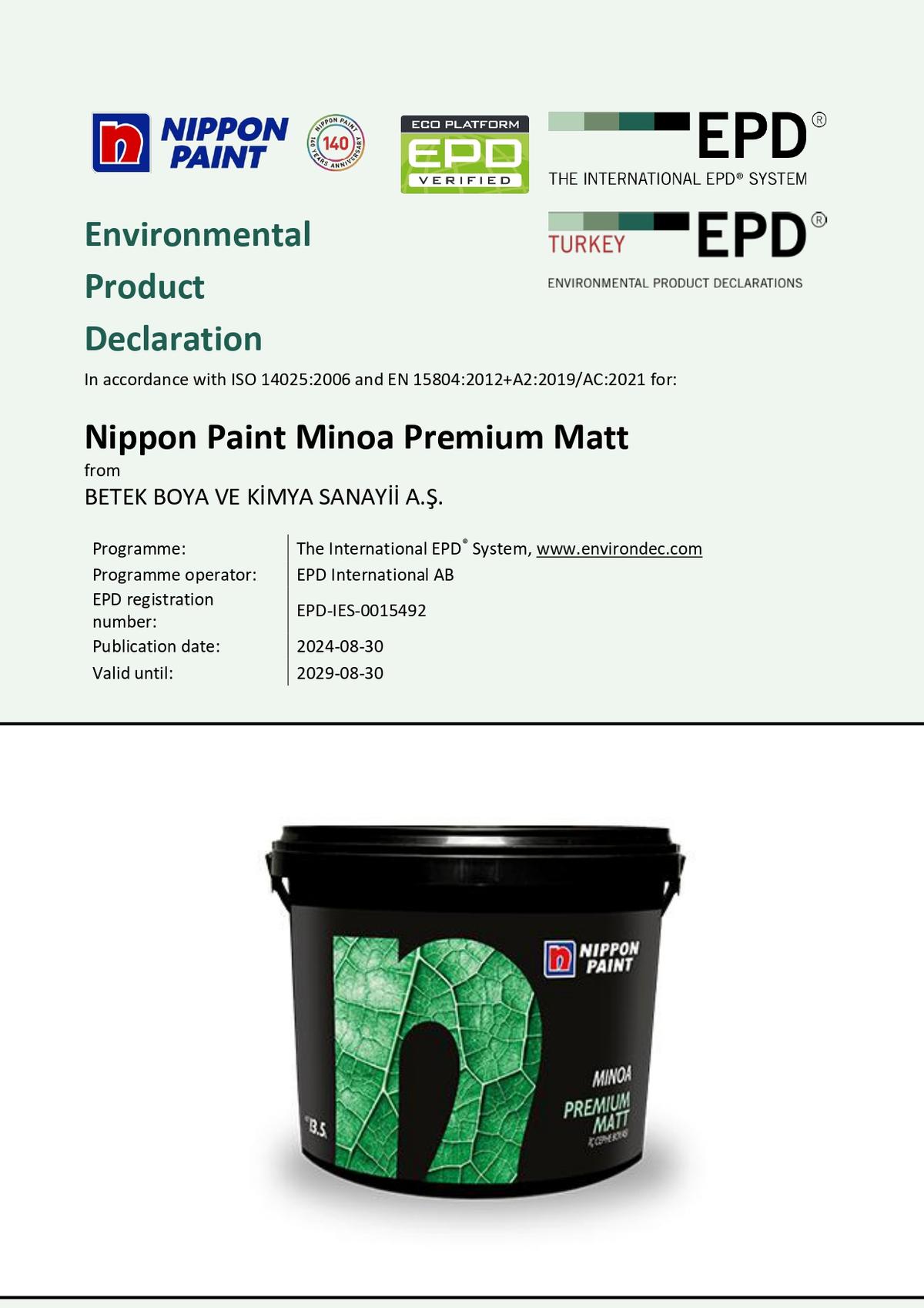 Nippon Paint Minoa Premium Matt