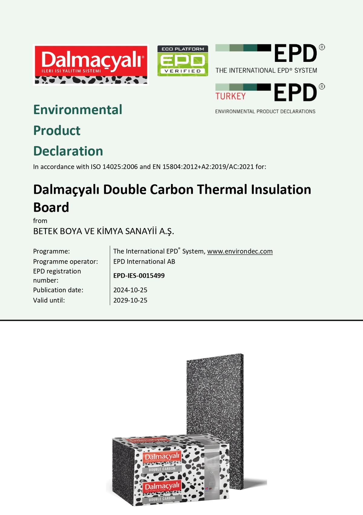 Dalmaçyalı Double Carbon Thermal Insulation Board