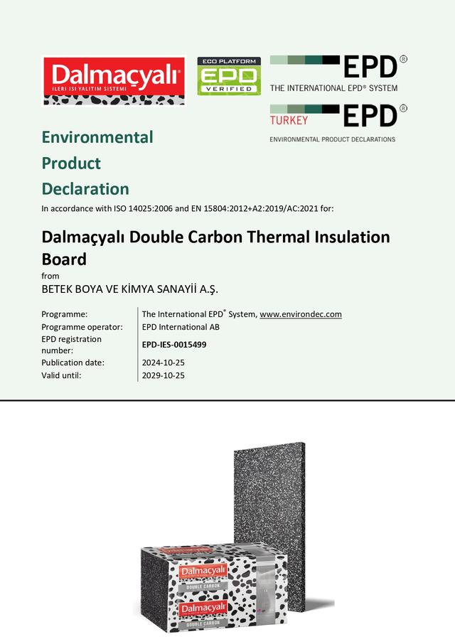 Dalmaçyalı Double Carbon Thermal Insulation Board