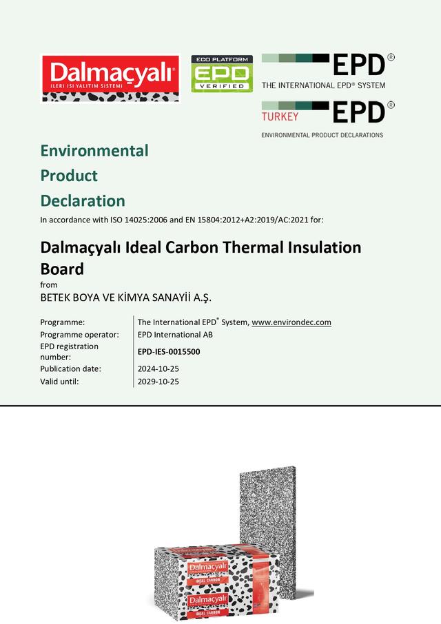 Dalmaçyalı Ideal Carbon Thermal Insulation Board