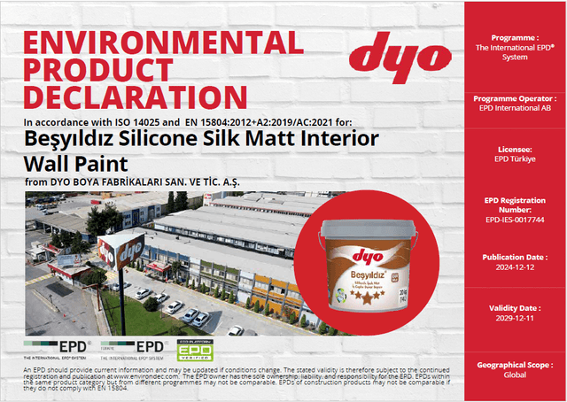 Beşyıldız Silicone Silk Matt Interior Wall Paint