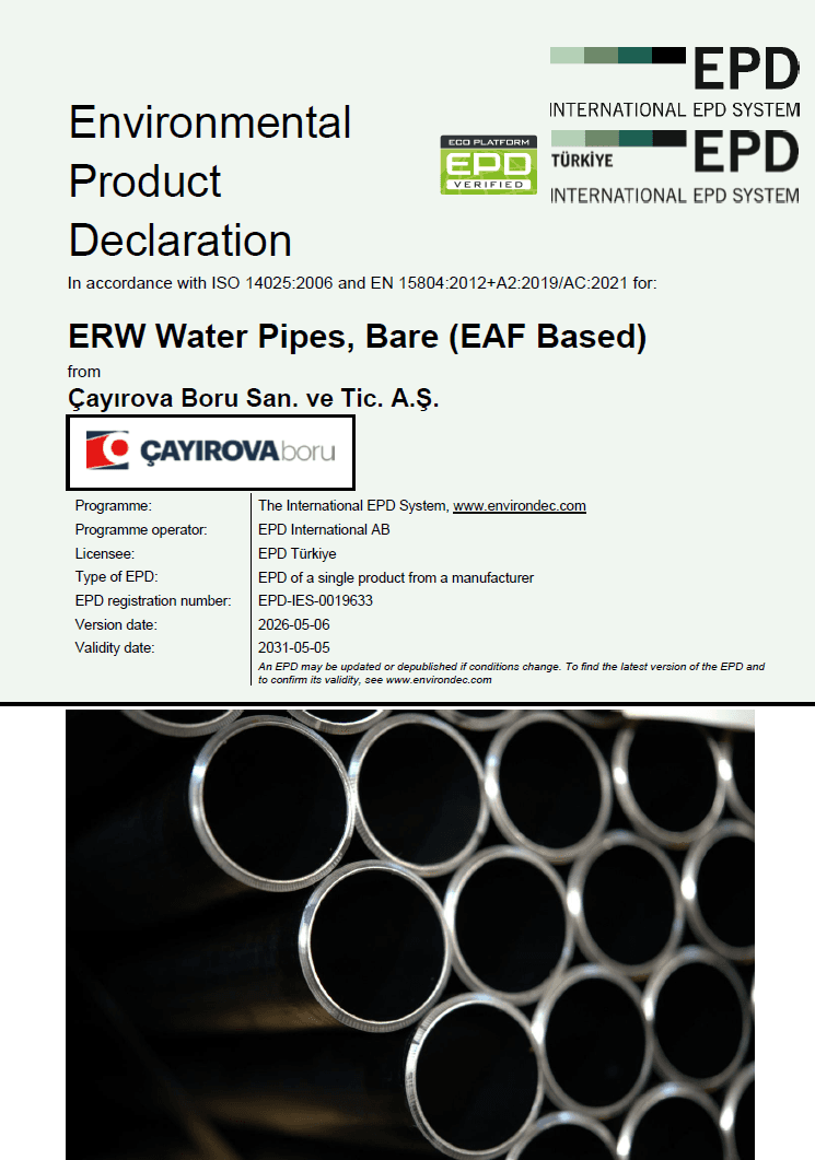 ERW Water Pipes, Bare (EAF Based)