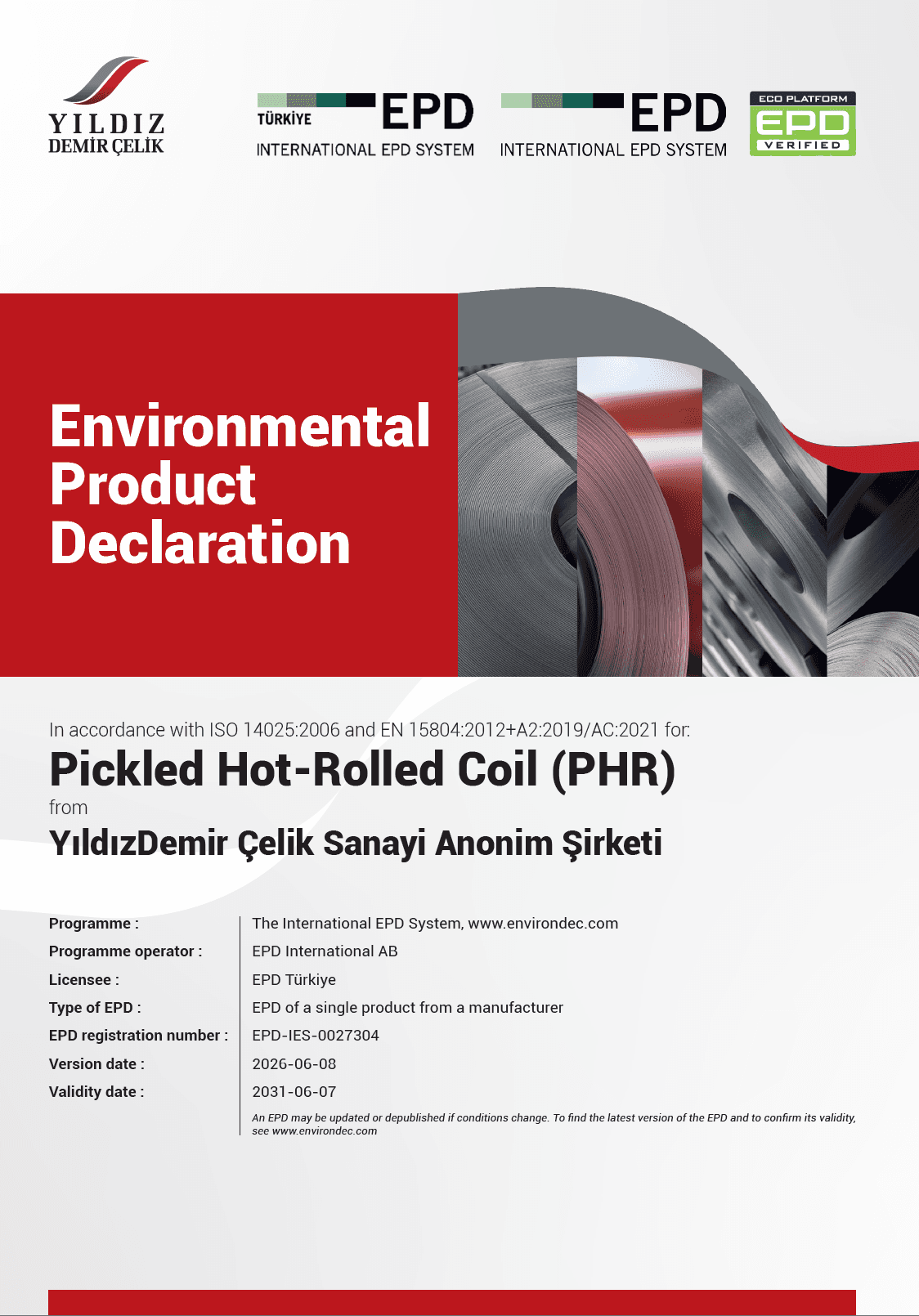 Pickled Hot-Rolled Coil (PHR)